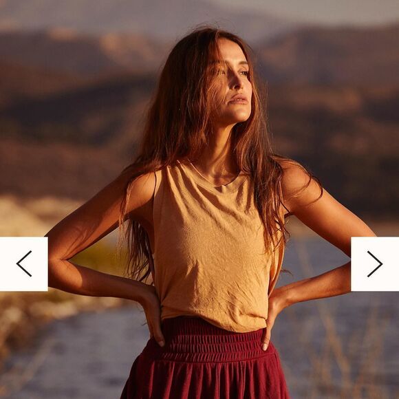 Free People Love Tank Golden Ochre XS - Picture 1 of 6
